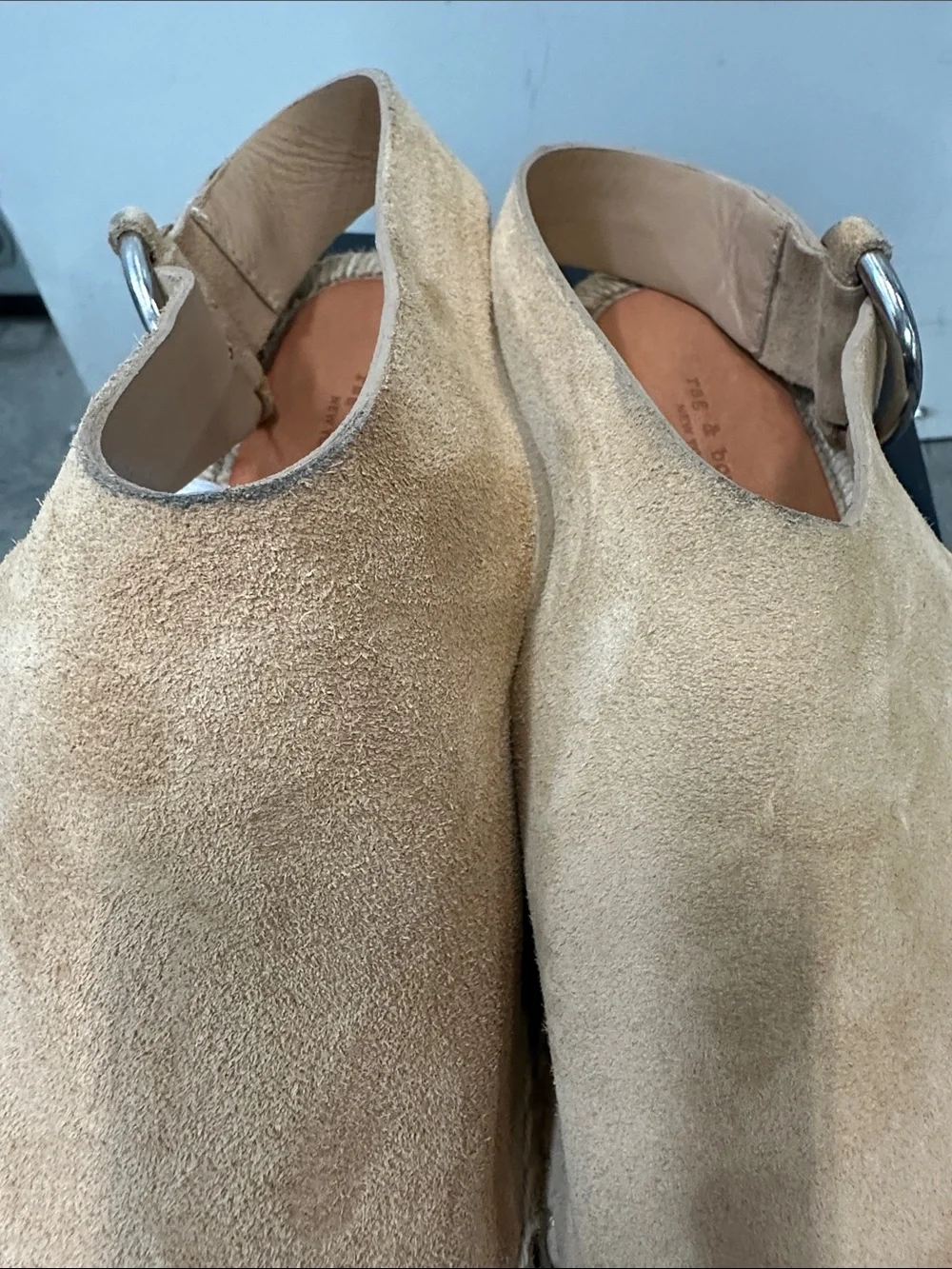 Dune Suede Espadrille Wedge Sandals - Tan